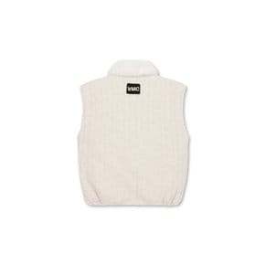 Women Cashmere Cable Knit Zipup Vest  WWWAW23810BEL