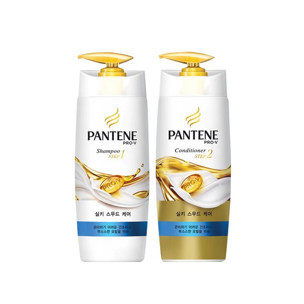 팬틴 실키스무드 샴푸 500ml 1개+린스 1개 세트 - SSG.COM