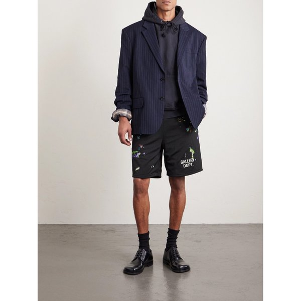 스튜디오 짐 스트레이트 레그 페인트 스플래터 메쉬 쇼츠 46376663162903350