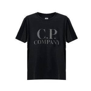 CP컴퍼니 로고 프린트 티셔츠/블랙/14CMTS188A 005100 W999