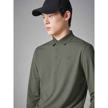 빈폴골프 [Essential] 남성 투톤 칼라 티셔츠 - 올리브(BJ4141B70J)