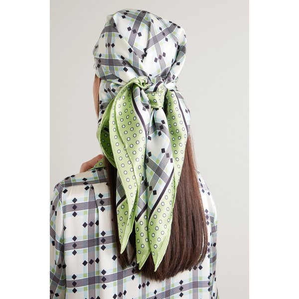 올리비아 본 할 던어웨이 실크 새틴 스카프 46376663163037999