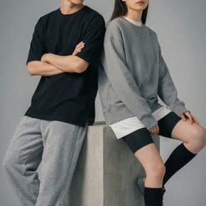 16수 여자 반팔티 면 두꺼운 티셔츠 레이어드 이너 반팔티 무지티_P419363043