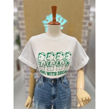 레코브 베어 슬럽 반팔티셔츠(LC41E7ST038X)