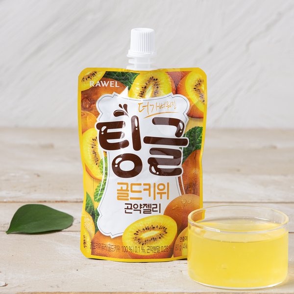 로엘 팅글 4kcal 곤약젤리 골드키위 80g 1팩