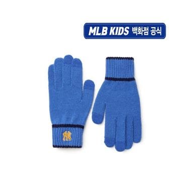 MLB키즈 (백화점공식)24FW 프리미엄 바시티 컬러블럭 오지 니트장갑 7AGLV0146-50BLS