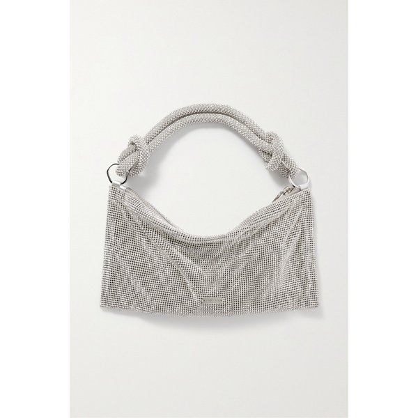헤라 나노 크리스털 장식 노티드 새틴 숄더 백 실버 38063312420762967