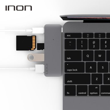 INON USB 3.0 C타입 5in1 멀티허브 맥북 IN-UH410C