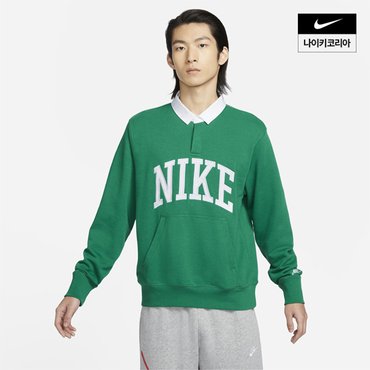 나이키 맨즈 나이키 클럽 플리스 긴팔 플리스 폴로 NIKE FN3113-365