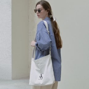 Unbalance Stripe overfit shirt - blue