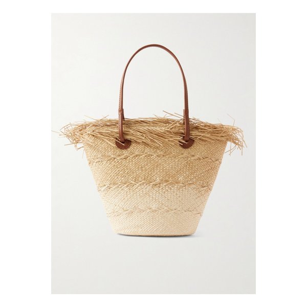 가죽 트리밍 프레이 옹브레 스트로 토트 탠 브라운 46376663162851014