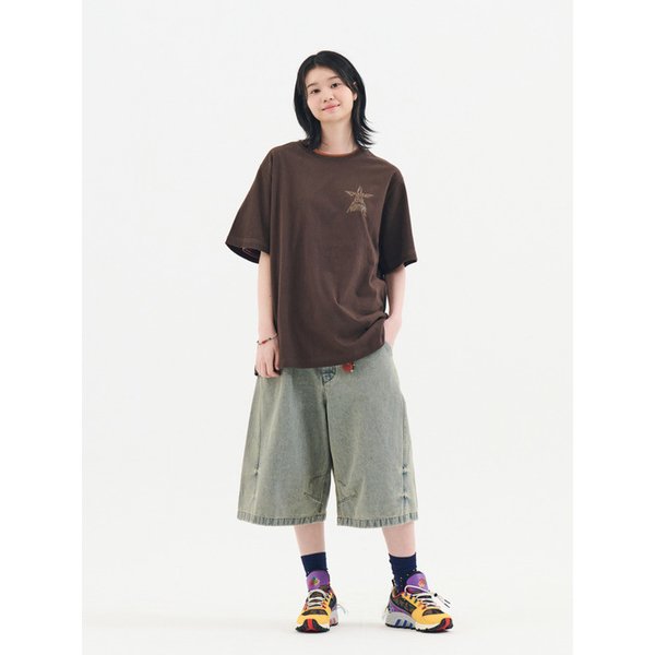 SEMI OVERFIT STAR GRAPHIC T-SHIRT (DARK BROWN)