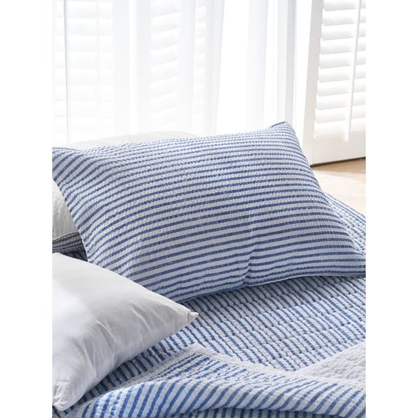 마린 시어서커 여름용 시원한 달라붙지않는 누빔 베개커버 50x70