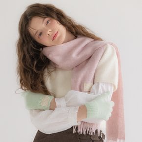 RENNYRENNIE PREMIUM PURE WOOL 100 MUFFLER [ SOAP PINK ] - 프리미엄 울 100 머플러 (M001SP)