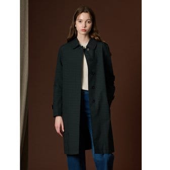 BCBG 스테디 싱글 체크 트렌치코트 (B3W9N711)