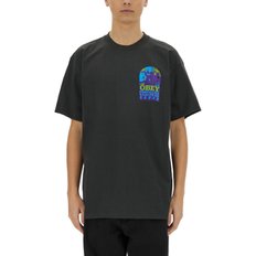 [해외배송] 오베이 그래픽 프린트 크루넥 레귤러 핏 티셔츠 165264086 VINTAGEBLACK