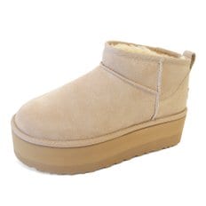 미국 어그 UGG 클래식 울트라 미니 플랫폼 겨울 스웨이드 부츠 샌드 1135092-SAN