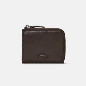 Oval button wallet Wrinkled Umber
