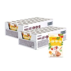 하루의 노랑 과채야채합채 주스 140ml 24팩 x 2박스 / 사과 당근 오렌지 / 과채주스 / 채채채주스
