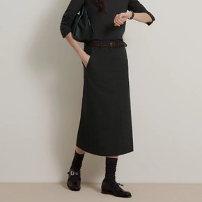 26F/W BF6827C524 울폴리 H라인 스커트 - 애쉬 GN