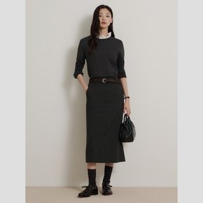 26F/W BF6827C524 울폴리 H라인 스커트 - 애쉬 GN