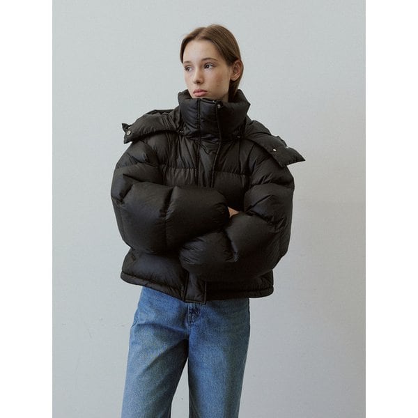 [3rd]PUFFER HOOD GOOSEDOWN JUMPER_Black