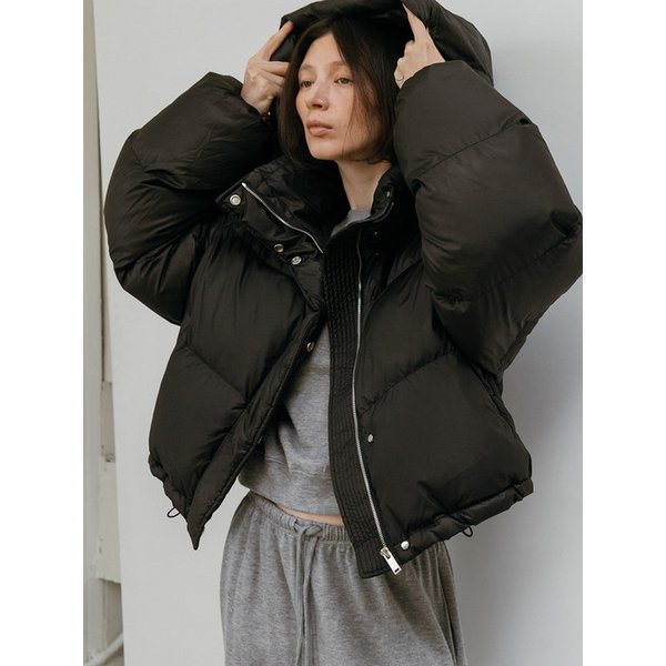 [3rd]PUFFER HOOD GOOSEDOWN JUMPER_Black