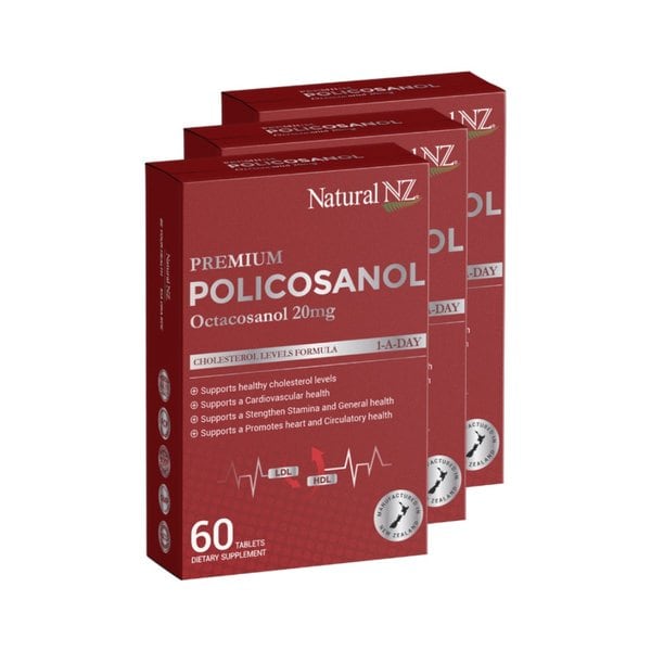 내추럴엔젯 프리미엄 폴리코사놀 옥타코사놀 20mg 60정 3개