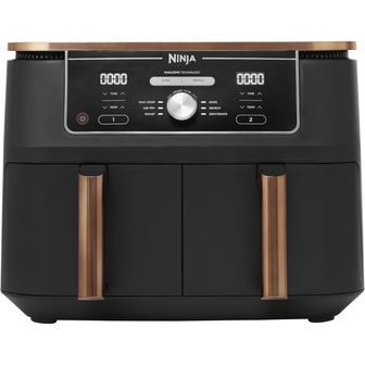  영국 샤크닌자블랜더 Ninja Foodi Dual Zone Air Fryer MAX Tongs 9.5 L 2470 W 2 Drawers 8 Por