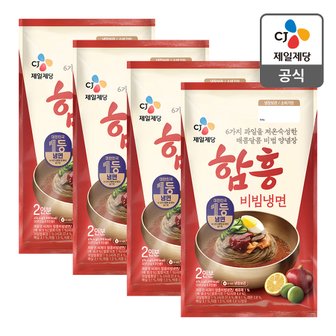 CJ제일제당 [본사배송] 함흥비빔냉면(2인) 474.4g X 4개