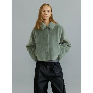 몰리올리 GUDDY short faux fur jacket [khaki]