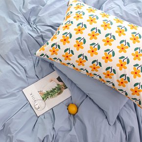 비아플라워 디자인 포인트 베개커버 2color
