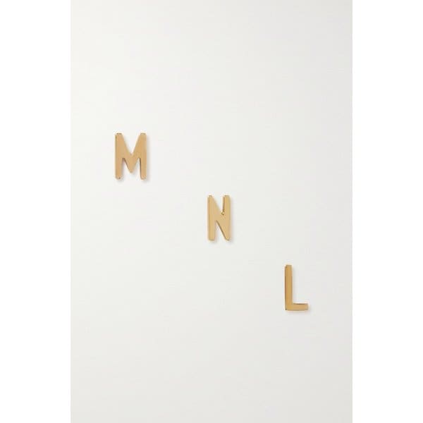 스톤 앤 스트랜드 이니셜 골드 싱글 귀걸이 2204324140004803