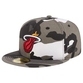 [해외] 977453 뉴에라 모자 NBA 마이애미 히트 Snow Camo 59FIFTY Fitted Hat