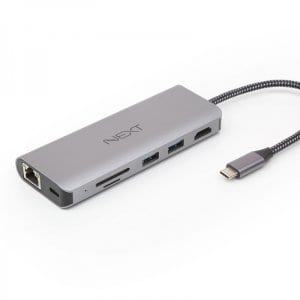 엠지솔루션 NEXT-326TCH-DX Type-C to HDMI/USB3.0 x 2p/SD/MicroSD/PD3.0/GigaLAN 6 in 1 DEX Converter