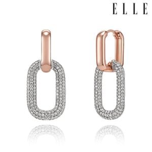 엘르주얼리 14K 루이스 콤비 원터치 귀걸이 (gold pin) ELGPEE437