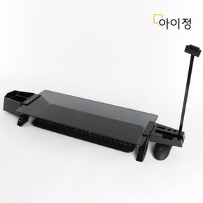 강화유리 모니터 받침대 USB 브릿지 블랙