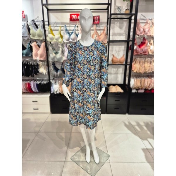 [시흥점] S 와코루) 수입 레이온 페이즐리 나염 와코루 홈웨어 원피스 WGN345W-NB