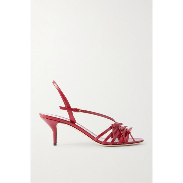 VG 노딘 55mm 리본 디테일 가죽 슬링백 샌들 46376663162985312