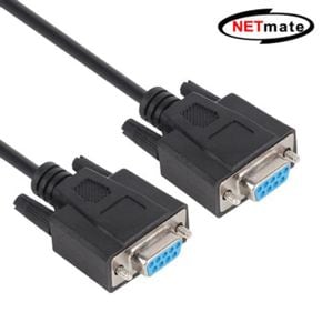 NETmate NULL MODEM 케이블 모뎀 9핀 1.8m 블랙 X ( 2매입 )