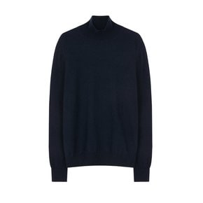 Cashmere Wool soft turtleneck Knit (Navy)