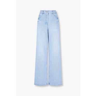 GCUT [지컷25S/S]펀칭 브러쉬 와이드 데님 팬츠(7215255403)