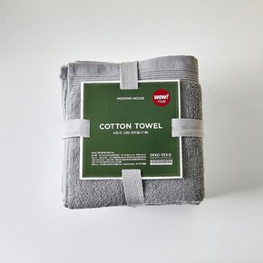 WOW 포레스트 고중량 세면타월 4P 180g GREY