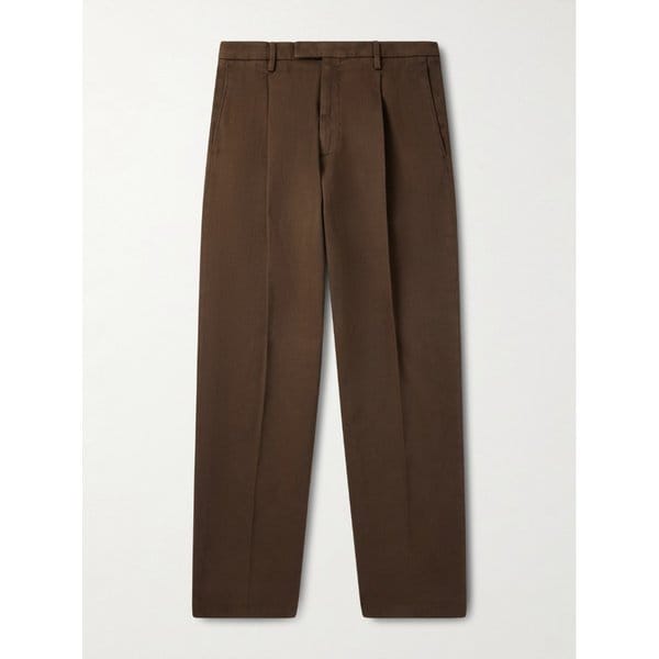 스트레이트 레그 가먼트 다이드 코튼 블렌드 트윌 팬츠 46376663162957552