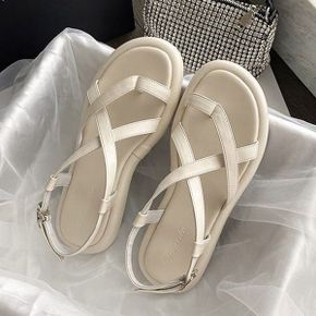 여성 2.5cm 발편한 소프트 쿠션 여름 스트랩 쪼리샌들_P351772772