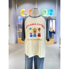 [여주점] 배색 레글런 썸머 티셔츠 (BATSA9331)