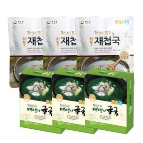 하동재첩국 320gx3팩+매생이굴국 350gx3팩