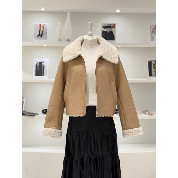 [여주점] 여성 카라집업 페이크 무스탕 점퍼 (L254PSG761)