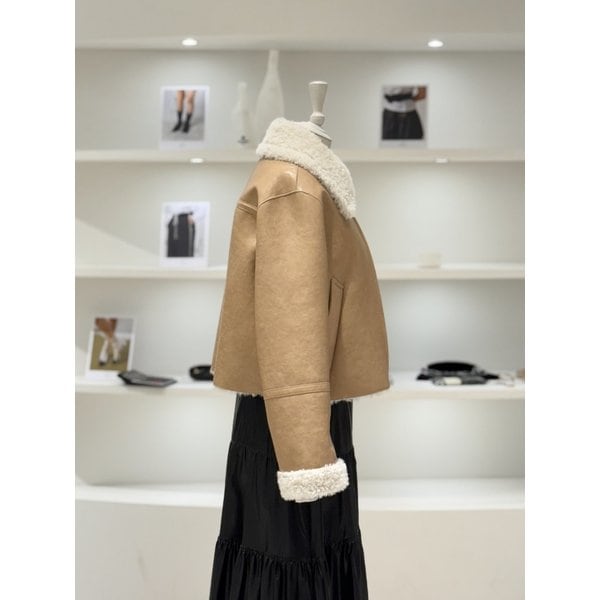 [여주점] 여성 카라집업 페이크 무스탕 점퍼 (L254PSG761)