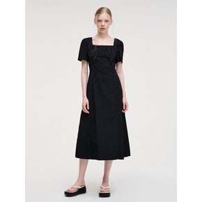 Bolero Pintuck Dress, Black